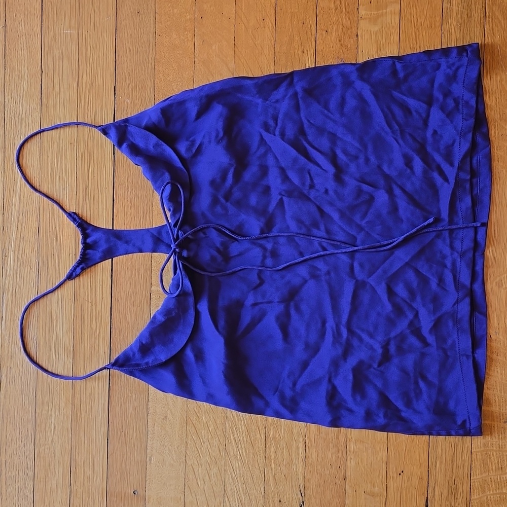 Alexander Wang, 100% Silk, Racerback Top, Deep Purple, EUC, Women's XS